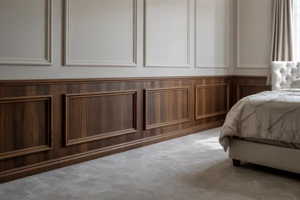 Wainscoting Paneling in a Bedroom